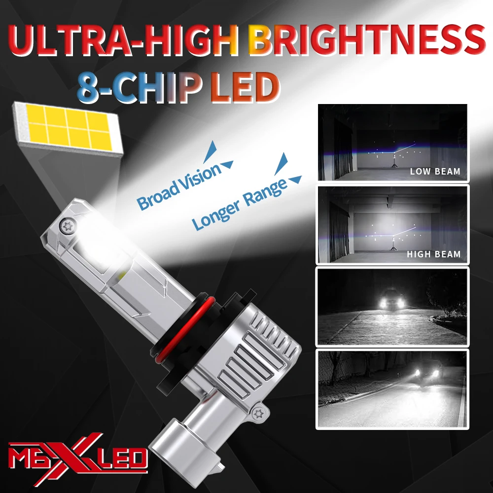 2 шт. HB3 9005 светодиодные фары Canbu автомобильные лампы высокой мощности 6000K