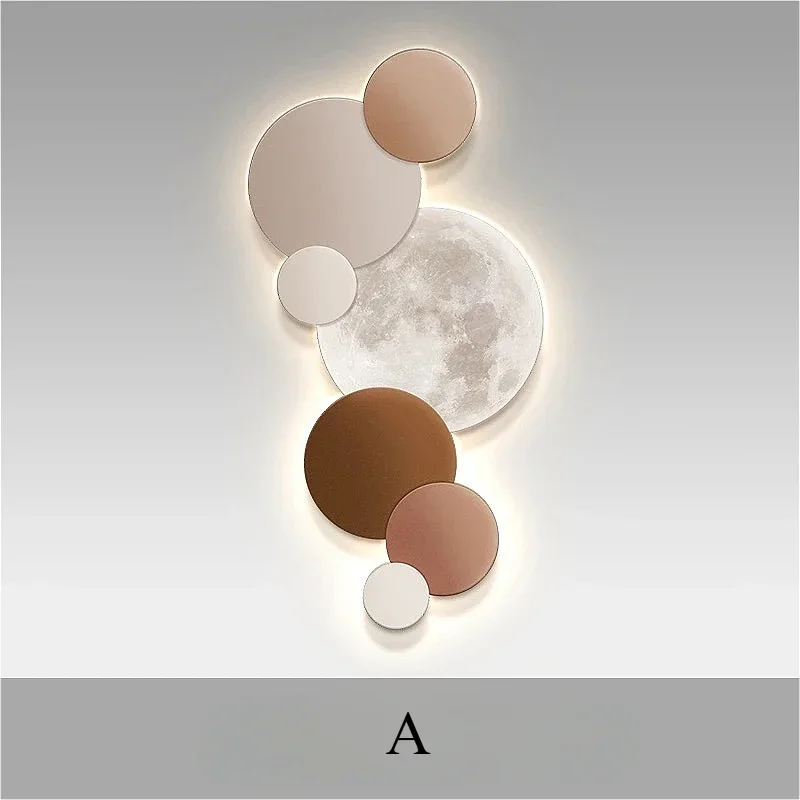 

Картина для украшения крыльца Настенный светильник Светодиодный светящийся светильник Коридор Подвесная картина настенная живопись Луна