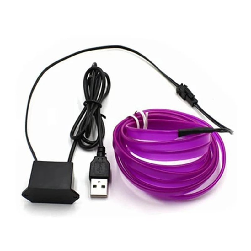 

Car Interior Neon RGB Led Strip Lights Control Decorative Lights Ambient Atmosphere Dashboard Flexible Lamp Rope 5M 12V