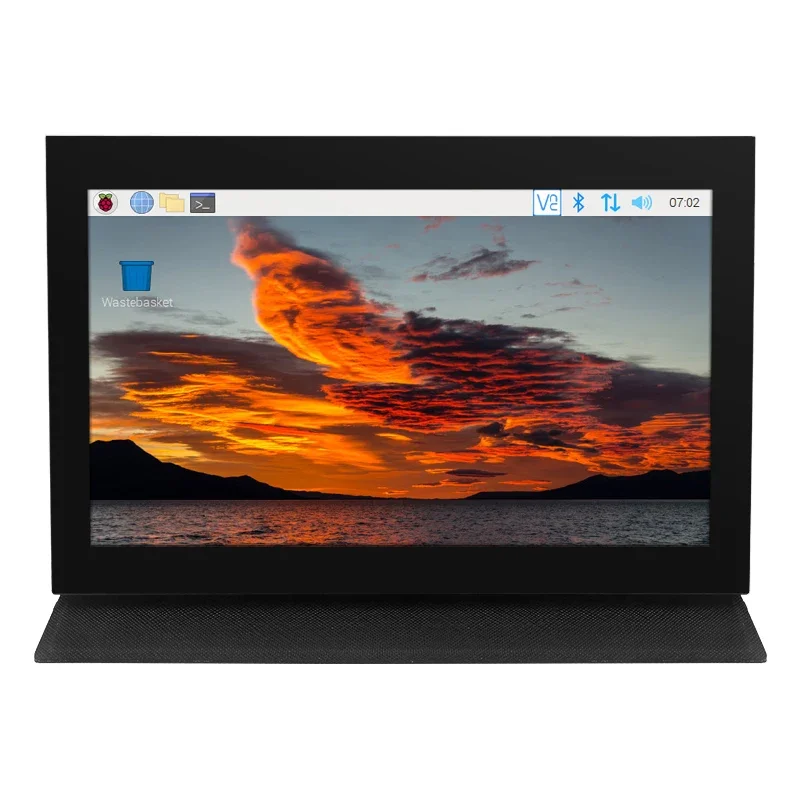 7-дюймовый Порт-дисплей 1024*600 IPS сенсорный экран с кожаным кронштейном корпус mini