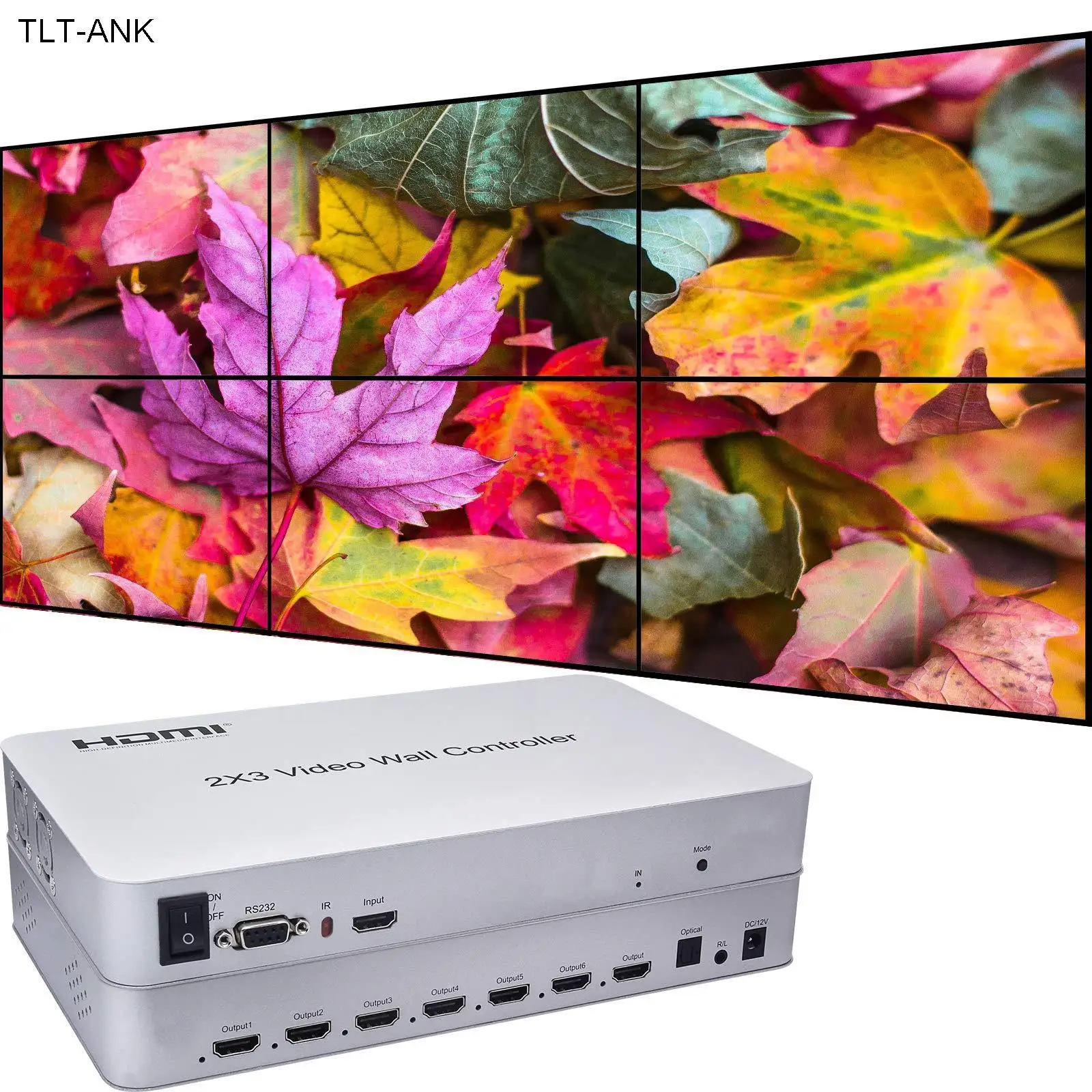 Настенный видеоконтроллер 2x3 4K 3840x2160 @ 30 Гц Процессор HDMI 1,4 HDCP 1.4 Поддержка 1x2,2x1,2x2,2x3 с 1 входом HDMI 6 выходами HDMI