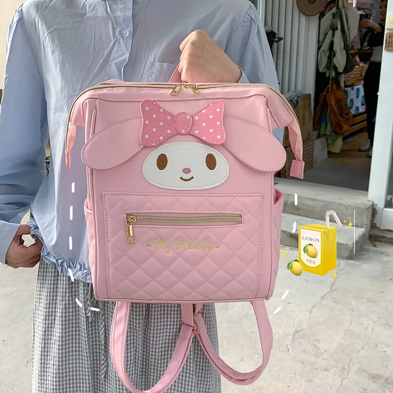 Фото Новый рюкзак Sanrio 2026: Милый многофункциональный рюкзак My Melody с бантом, вместительная сумка для студентов, изысканный подарок к празднику №1