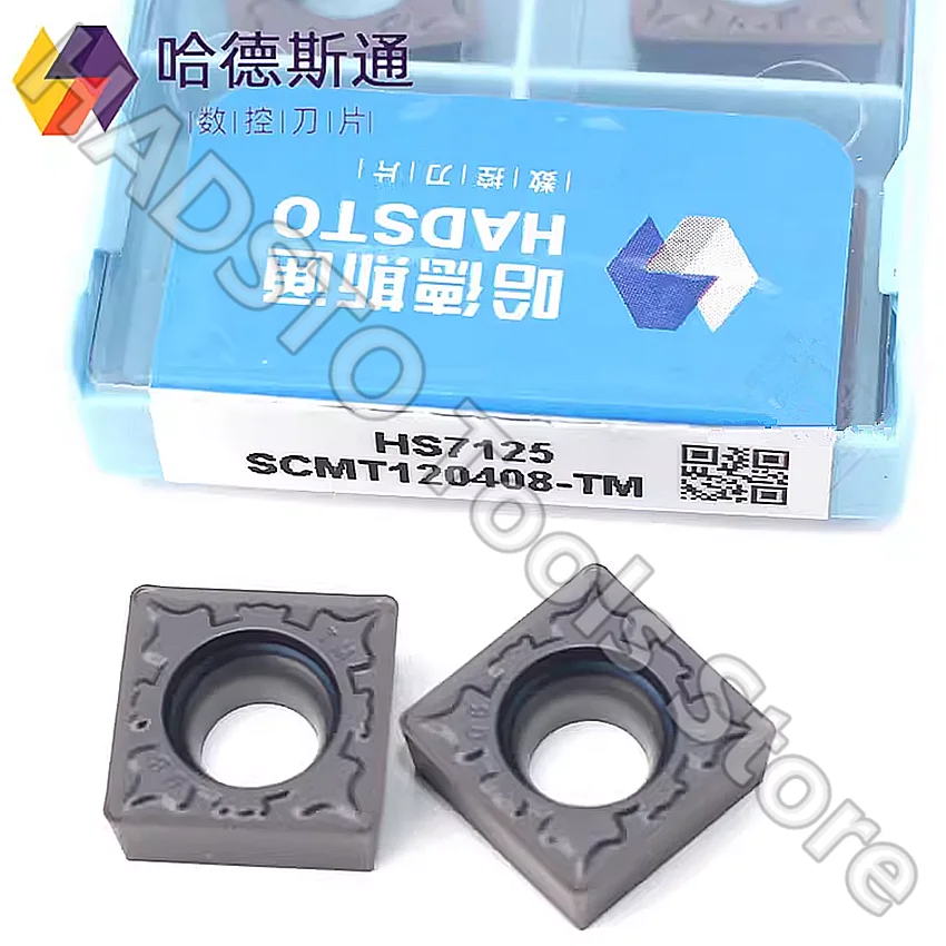 10 шт./коробка карбидные пластины для ЧПУ SCMT120408-TM HS7125 SCMT432 HADSTO CNC blade carbide inserts Turning