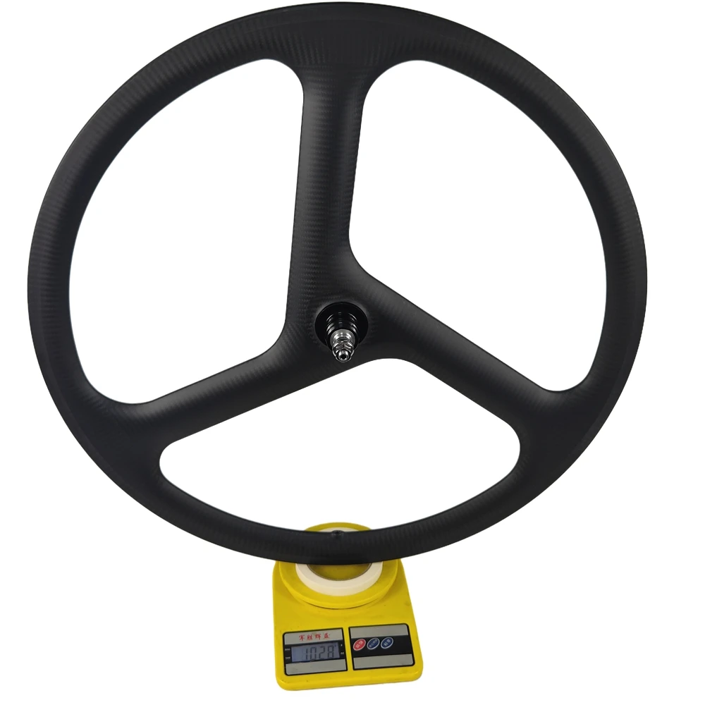 Фото Колесный комплект BIKEDOC W3 Carbon Track Wheel Clincher, 22,6 мм, 3 спицы, для велосипедов с фиксированной передачей, 700C №3