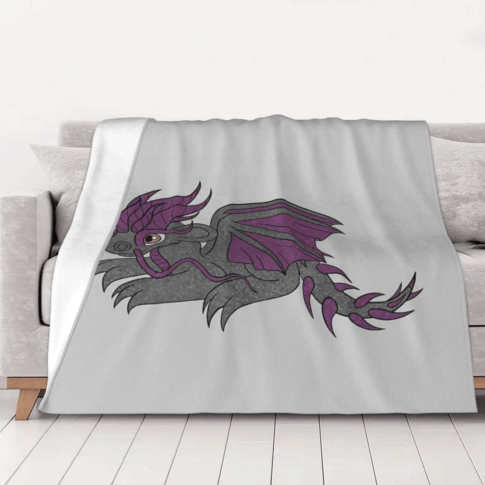 

Adorabledragon Black And Purple Baby Bed Blanket Set For Queen Bed Living Room For Kids