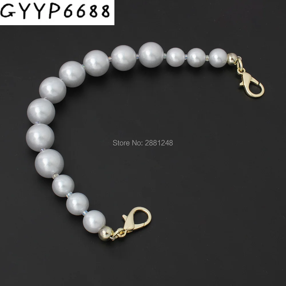 

1-5pcs 28cm Fashion women's bag grey handle decorative chain resin and metal bag handle belt hand twist belt Bags, accessories