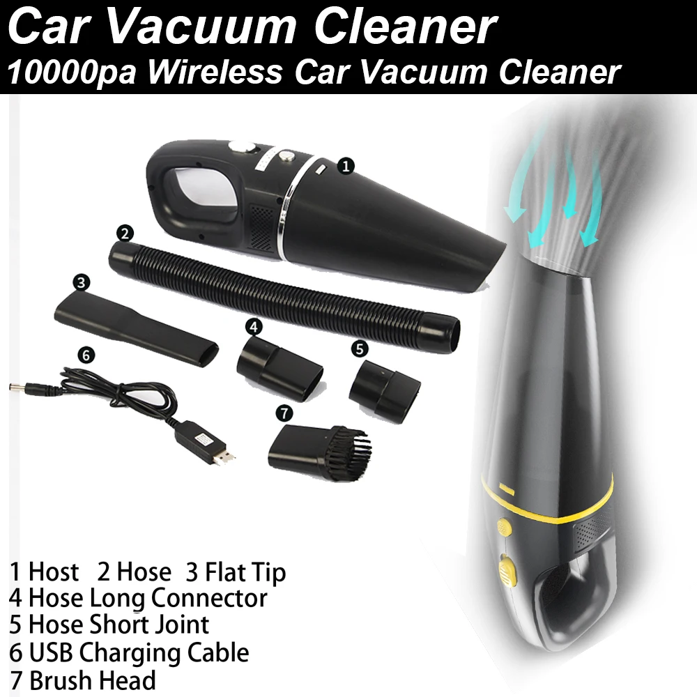 

Car Wireless Vacuum Cleaner 10000pa Powerful Cyclone Suction Home Portable Handheld Vacuum Cleaning Mini Cordless Vacuum Cleaner
