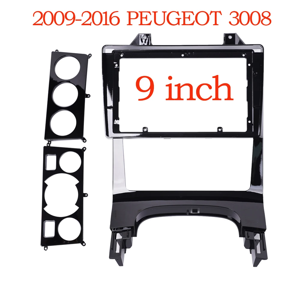 

9-дюймовая Автомобильная панель Fascia Для 2009-2016 PEUGEOT 3008 (Авто A/C), комплект для установки приборной панели, панель панели, 9-дюймовая пластина адаптера