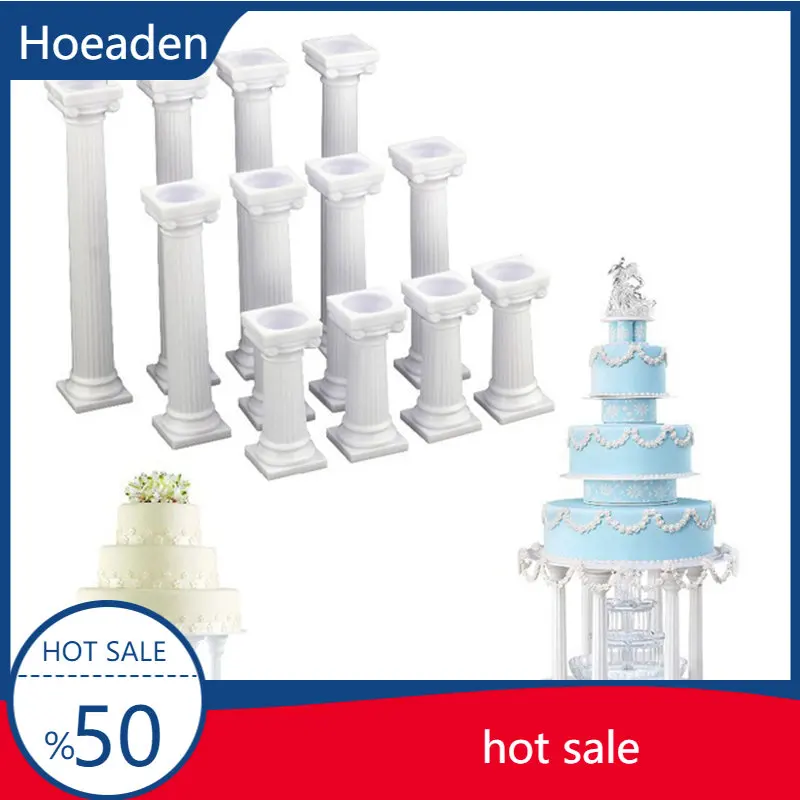 

4Pcs/Set White Grecian Pillars Wedding Cake stand fondant cake tools Support Mold Valentine's Day Wedding Cake Decoration tools