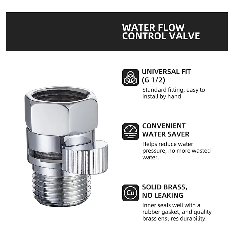 Запорный клапан насадки для душа регулирующий потока G1/2 регулятор давления