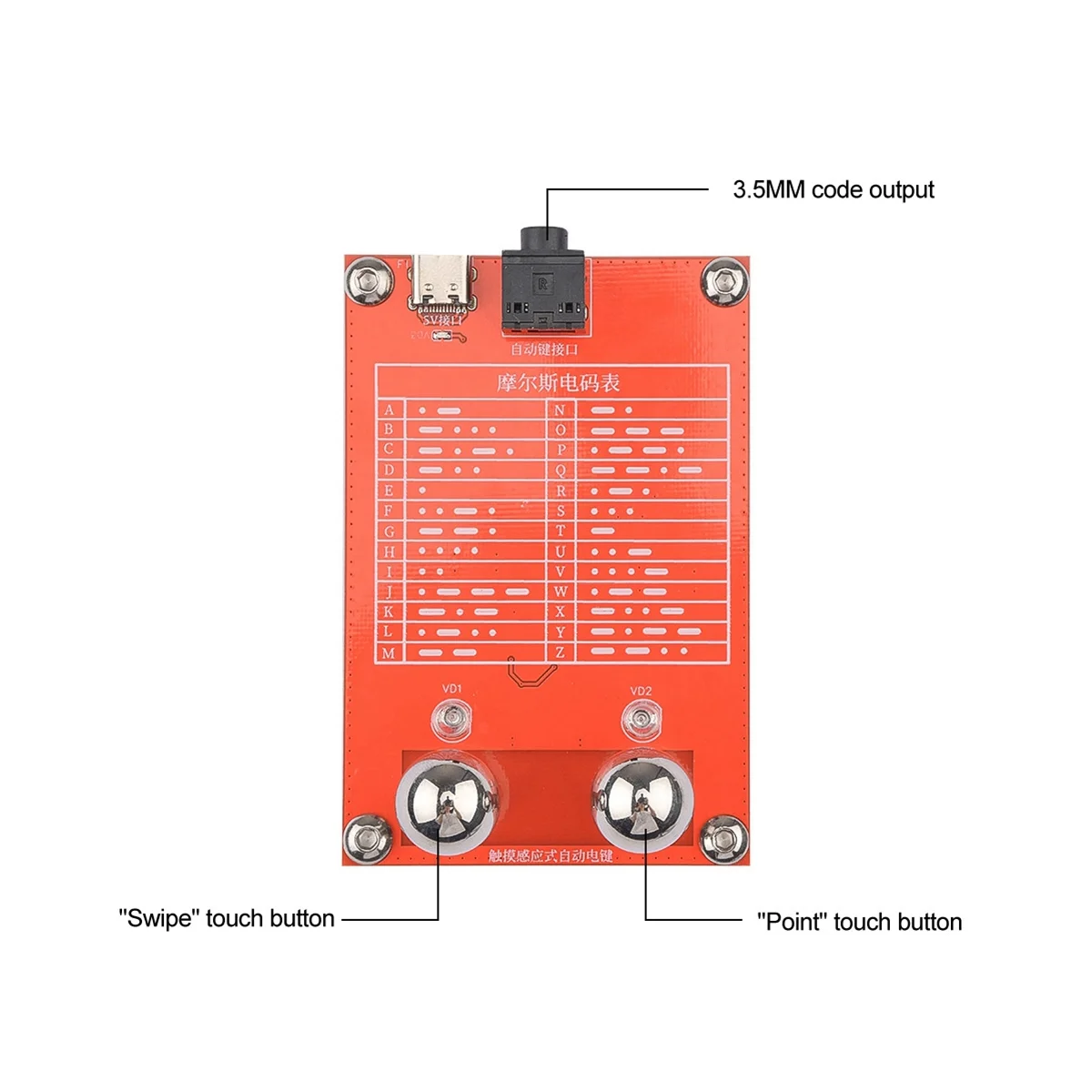 

Сенсорный чувствительный автоматический интерфейс USB Type-C, 5 в пост. Тока
