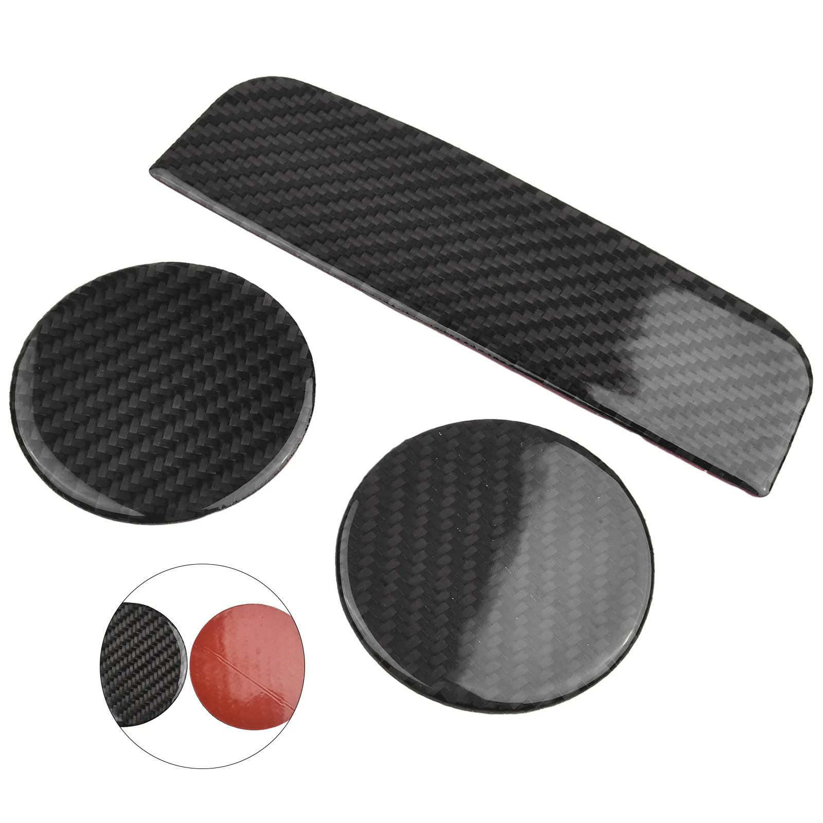 

Car Cup Holder Storage Box Cover Trim Carbon Fiber Interior Trim Overlay Cover For Ford Mustang 2015-2023