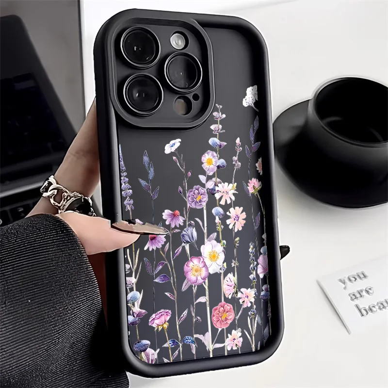 Flowers Painted Phone Case For Infinix Tecno Spark 20 10 Pro 10C 9 8C Smart 8 7 6 5 Pop Go 2023 2024 2022 Protective