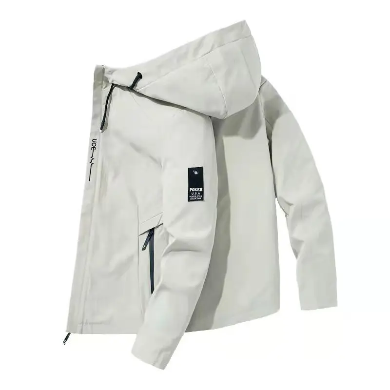 

Куртка мужская демисезонная непродуваемая на молнии, с капюшоном