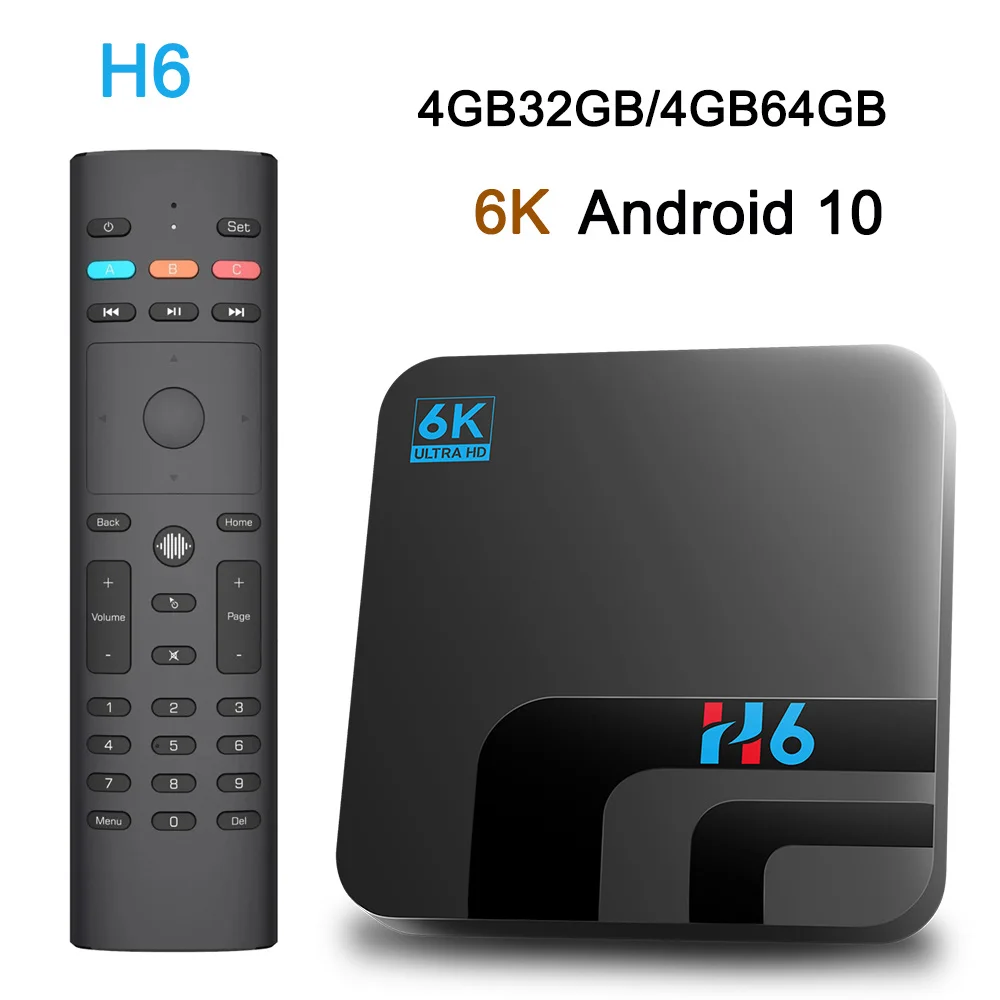 

H6 h616 Android 10, 4 Гб 64 Гб чехол для smart TV, 6K 3D видео, h.265, 2,4 ГГц и 5 ГГц медиаплеер, двойной WiFi, быстрый декодер