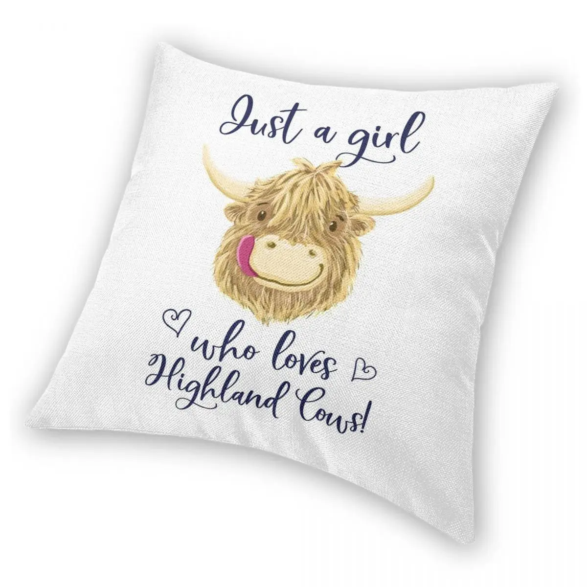 Scottish Highland Cows Pillowcase Polyester Linen Velvet Creative Zip Decorative Throw Pillow Case Sofa Seater Cushion Cover images - 6