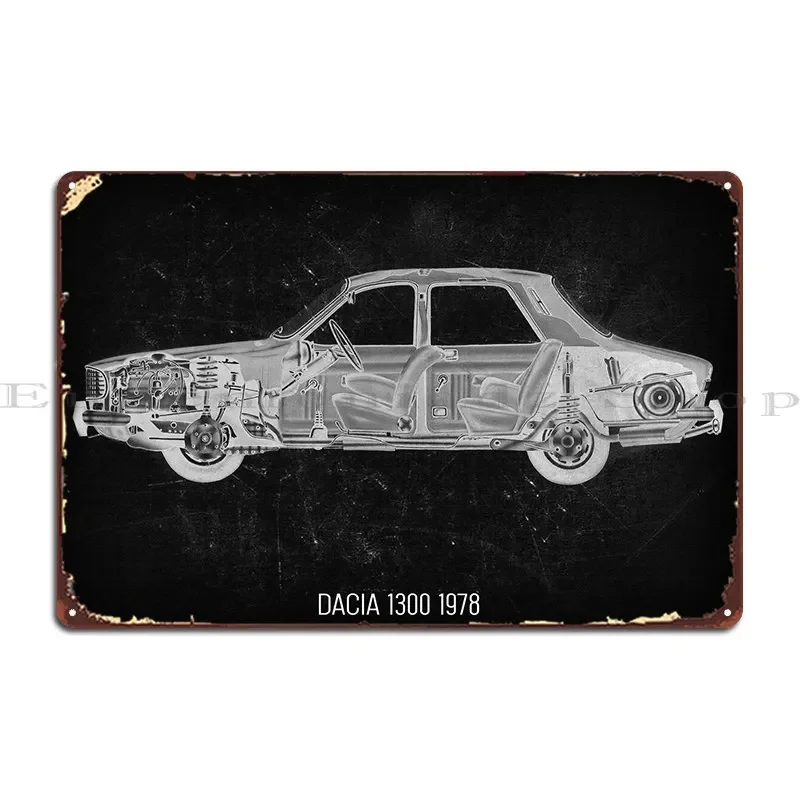 Dacia 1300 1978 металлическая табличка плакат украшение стены гараж печать таблички