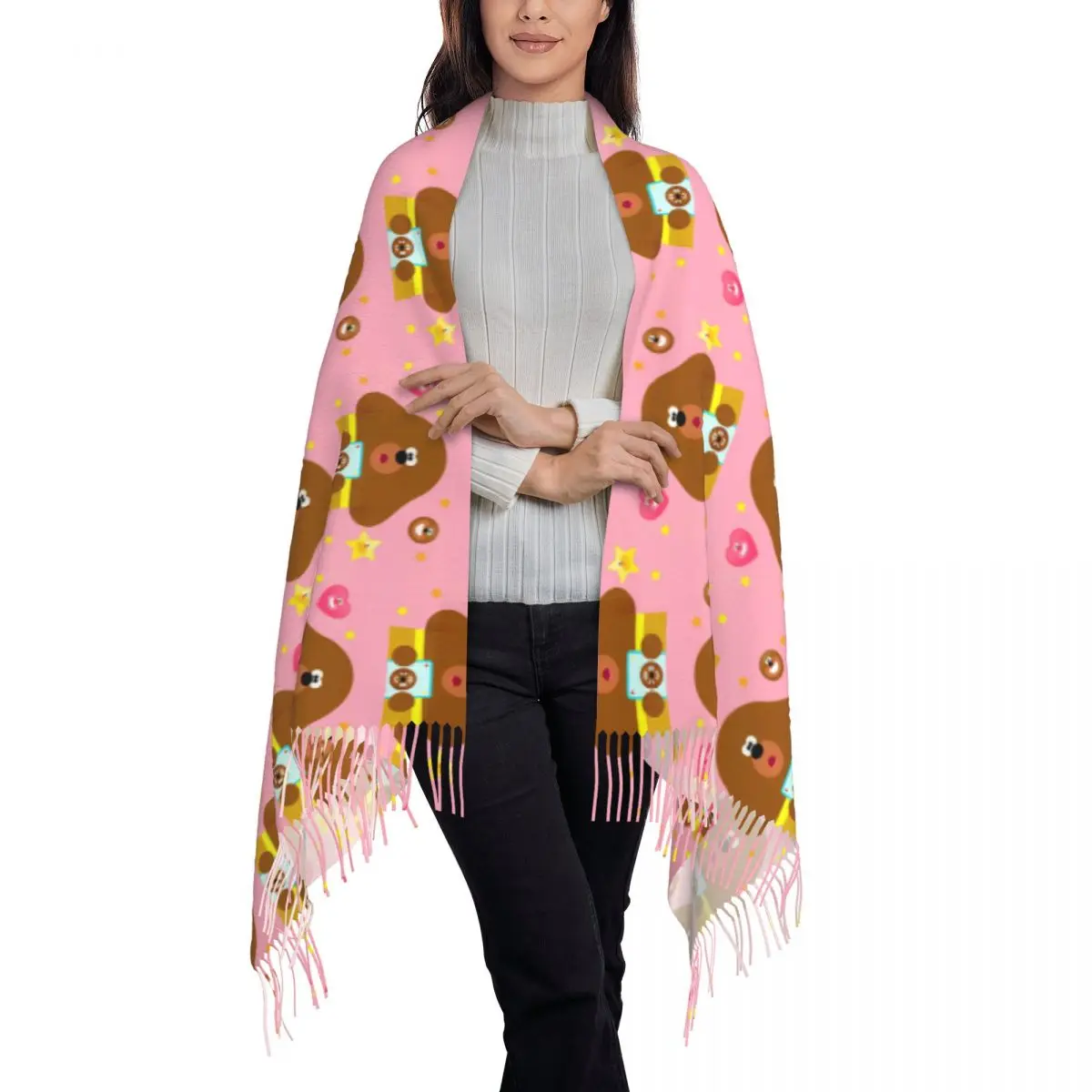 Женский шарф из пашмины H-Hey D-Duggees зимний теплый длинный