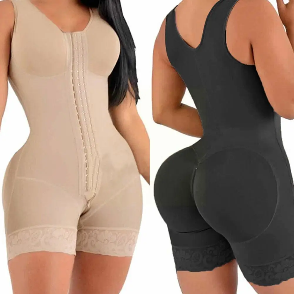 

High Compression Short Girdle With Brooches Bust For Daily And Post-surgical Use Slimming Sheath Belly Women C1m4