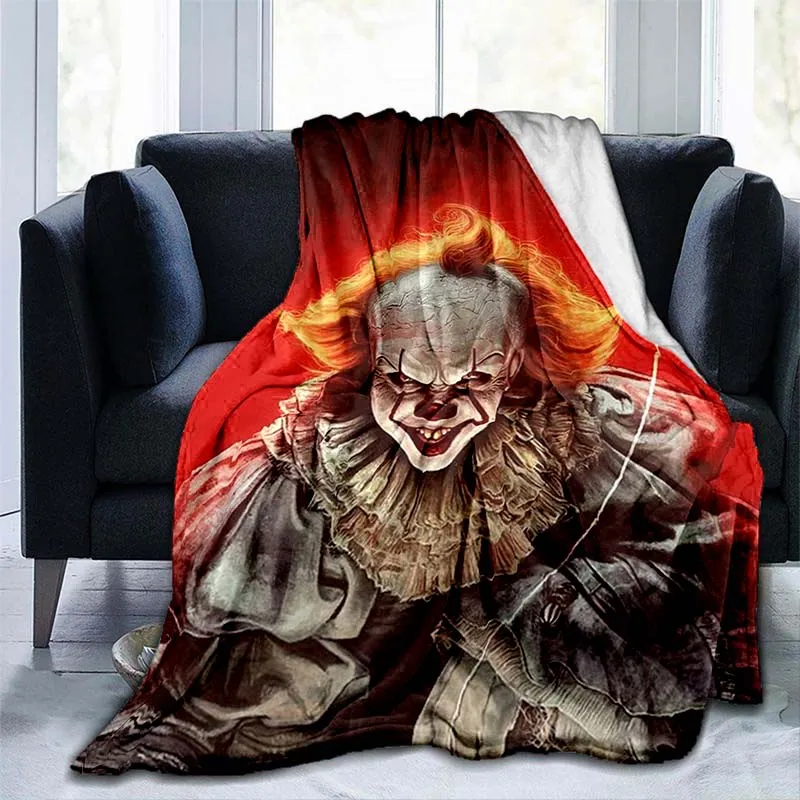 

"IT" Joker Blanket Flannel Blanket Super Soft Fleece Throw Blankets Lightweight Warm Blanket for Bedroom Couch Sofa