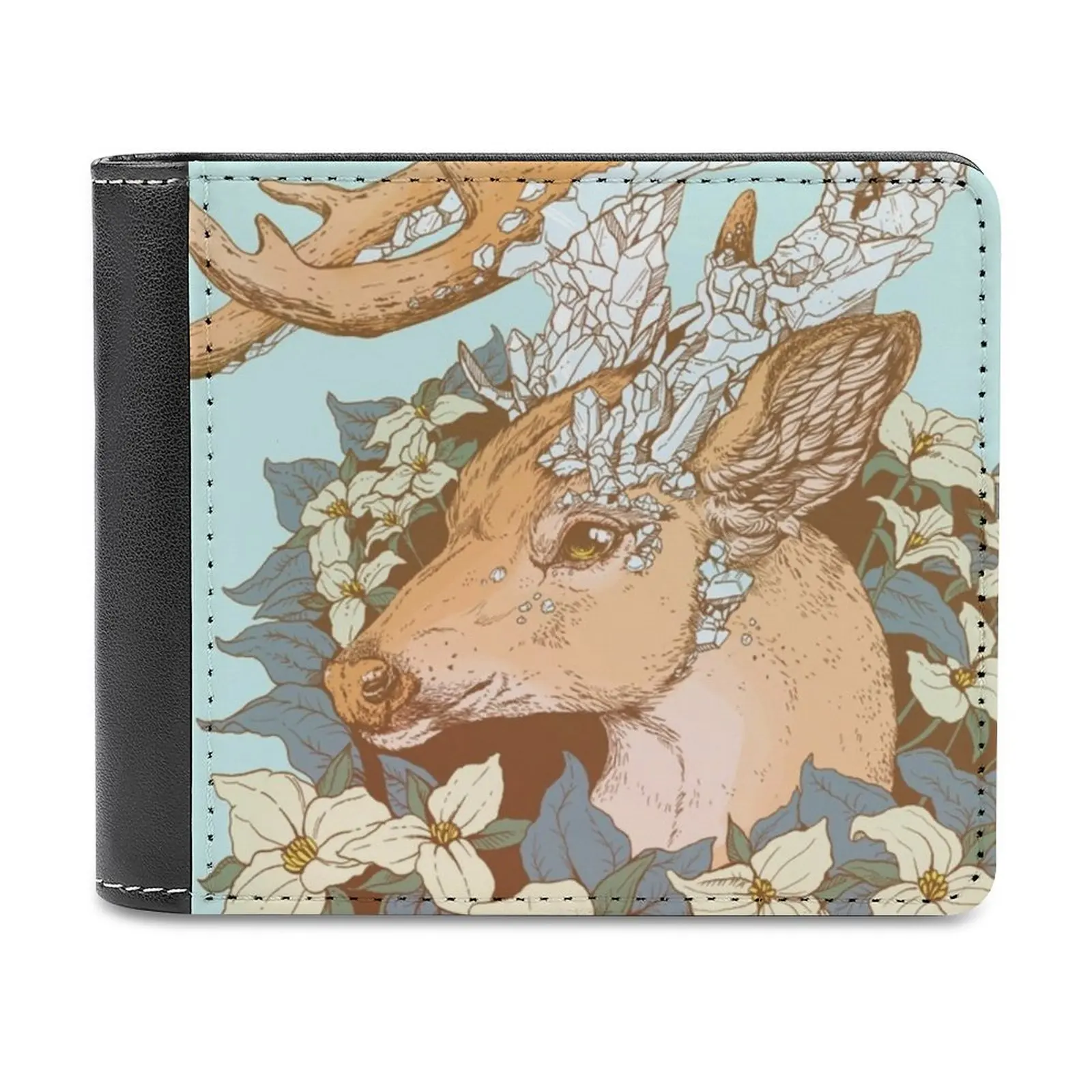 

Non-Typical Blue Quartz Buck Soft Men Wallets New Purse Credit Card Holders For Male Purses Men Wallet Deer Whitetail Buck