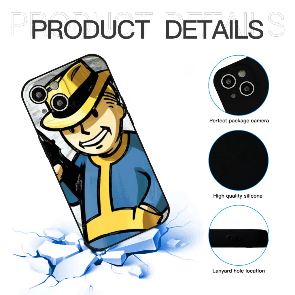 Чехол для телефона iPhone 15 Pro Max Plus мягкий силиконовый чехол S-Shelter Games F-FalloutS