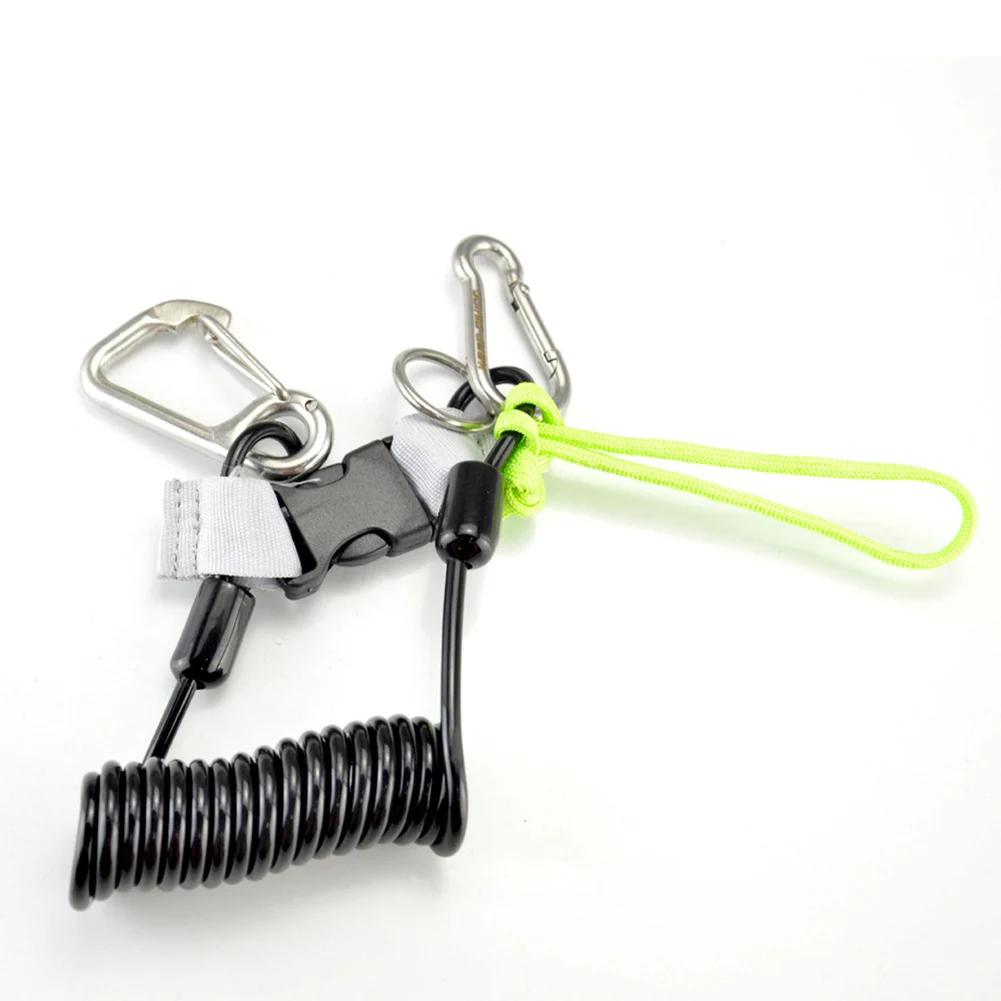 

Scuba Diving Anti-Lost Spiral Spring Lanyard Tool One Quick-Release Buckle Spring Rope Scuba Dive Underwater Sports Equipment