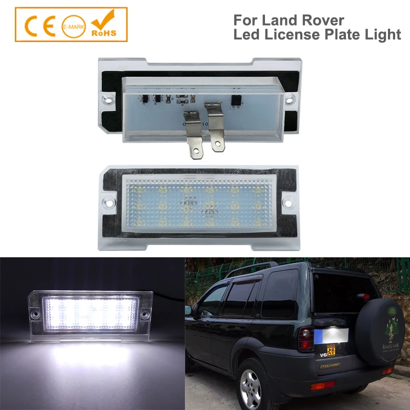 

1Pcs Error Free LED License Plate Lights Car Rear Number Lamps For Land Rover Freelander 1 1998-2006 White Auto Accessories