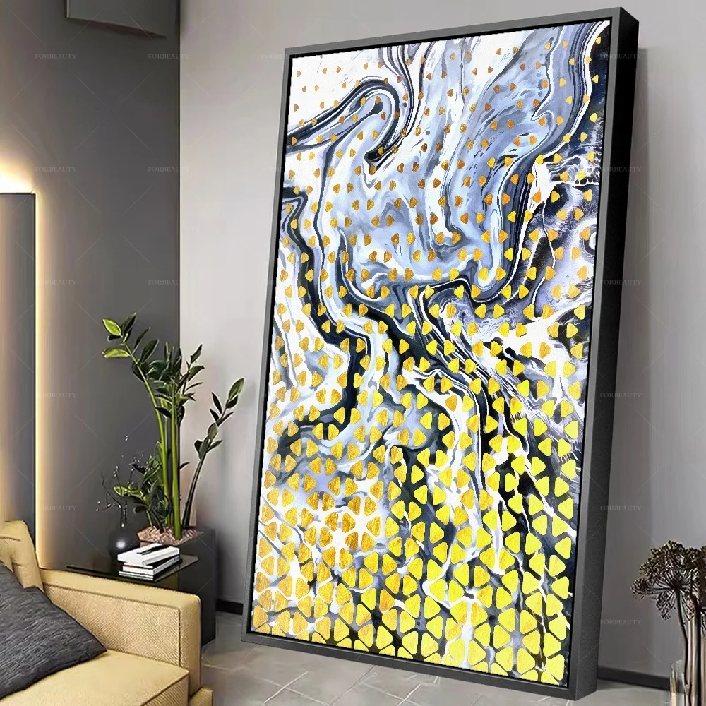 

Forbeauty точечная желтая картина распылителем на холсте водостойкий и солнцезащитный постер Настенная картина маслом для декора отеля
