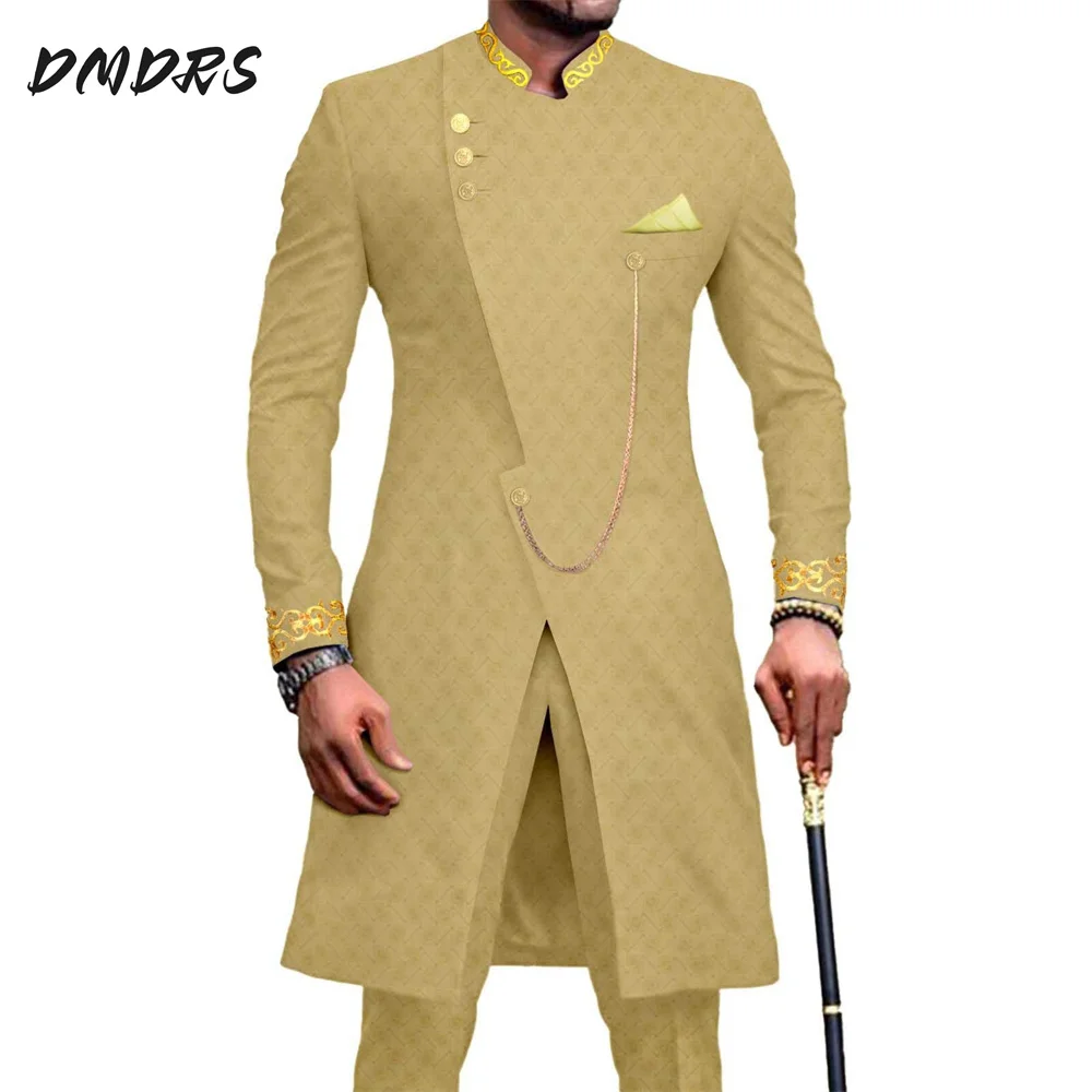 Стильный Африканский Национальный принт батик мужской повседневный костюм из 2