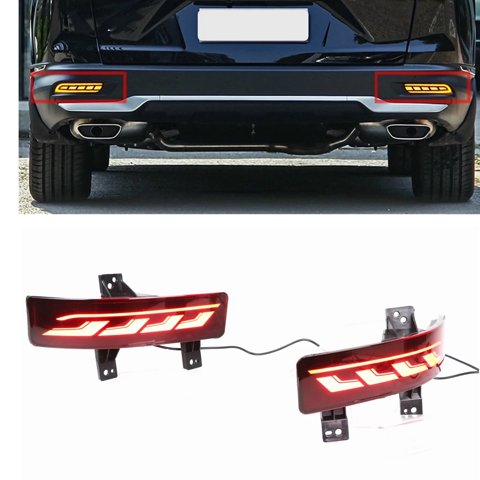 

Rear Bumper Brake LED Fog Light For Honda CRV CR-V 2020-2021 Replacement Car Tail Reflector Bulb Braking Signal Indicator Lamp
