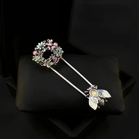 exquisite vintage insect garland big pin womens scarf buckle high grade flower enamel shawl buckle cardigan pins jewelry gifts