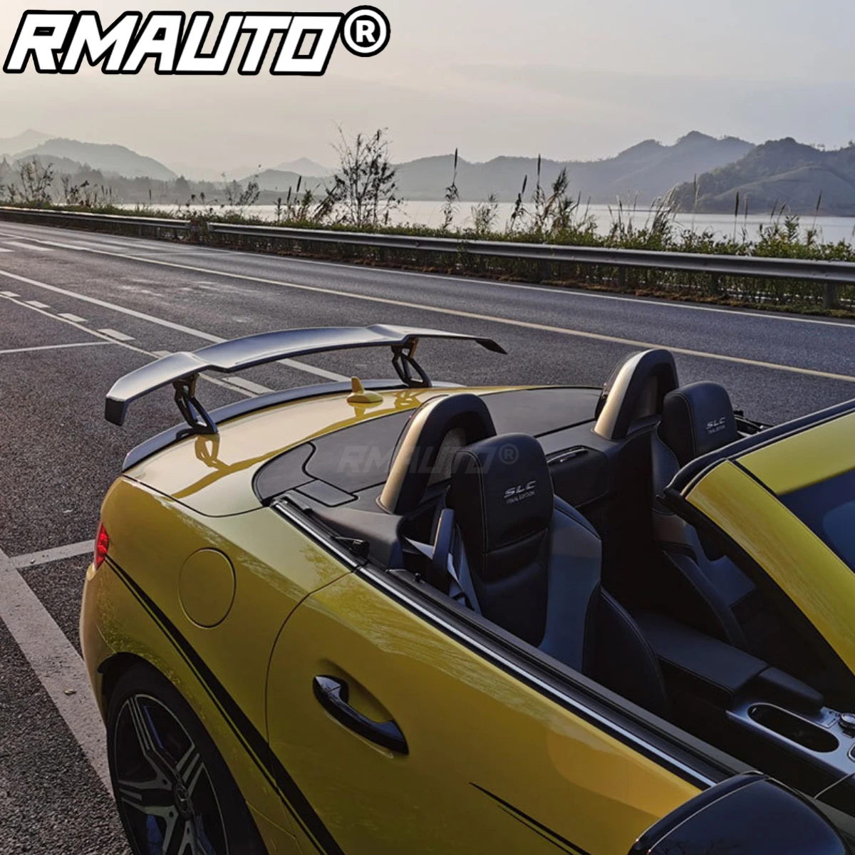 

RMAUTO Real Carbon Fiber V Style Spoiler Universal Car Rear Trunk Spoiler Wing Body Kit For BMW E90 E93 F10 F30 G30 Car Spoiler
