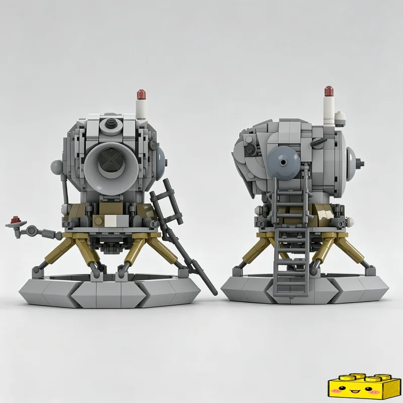 Фото Коллекционный набор MOC Space Lander из 749 деталей: Модуль для посадки на Луну, технический конструктор-головоломка, развивающая игрушка для самостоятельной сборки, популярный подарок №4