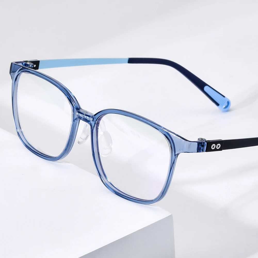 Фото Очки NIANZHEN Ultralight TR90 Titanium для подростков, квадратные, брендовые, для студентов, детские, спортивные, модель 96010 №1