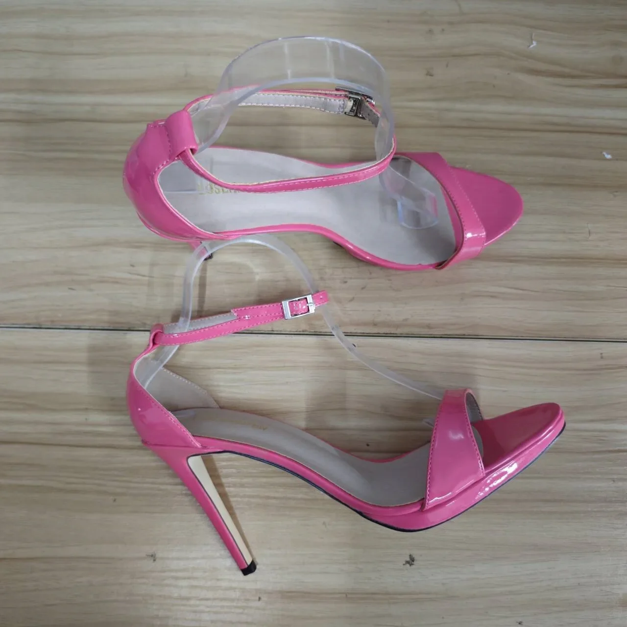 Женские босоножки на шпильке 11 см привлекательные туфли-лодочки с открытым