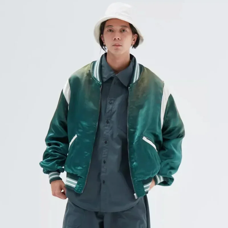 VISVIM DOUGLAS STADIUM бейсбольная куртка из искусственного шелка 23SS Nakamura в одном стиле