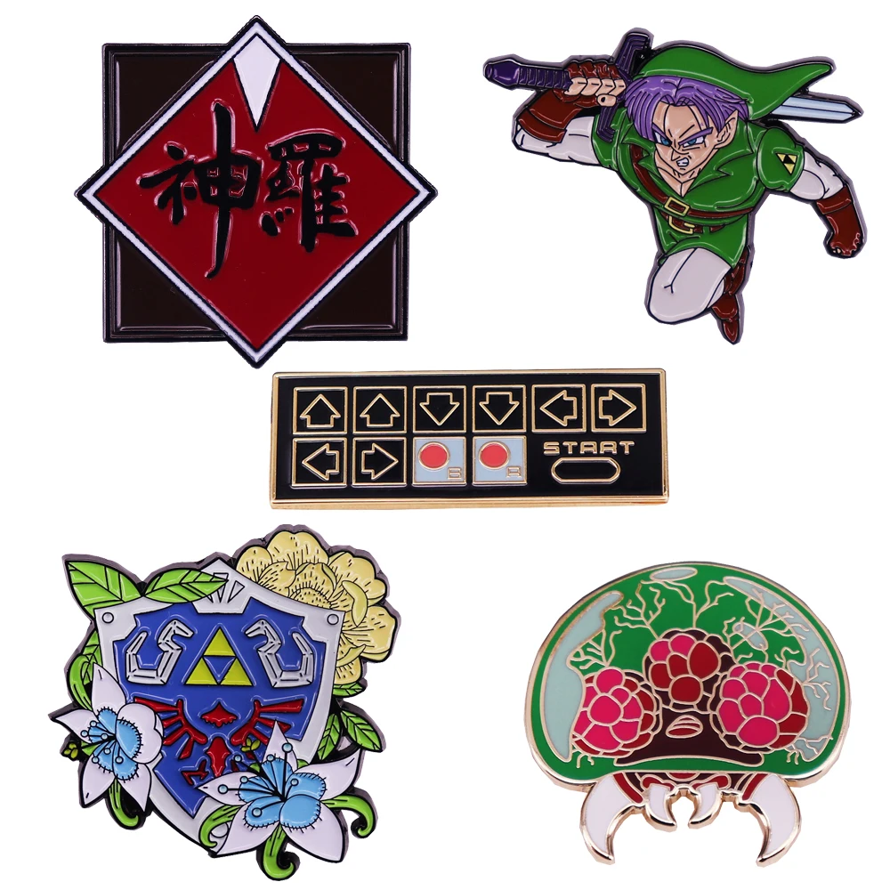 

Classic Adventure Game Zelda Lapel Pins for Backpack Enamel Pin Brooches for Clothing Briefcase Badges Jewelry Accessories