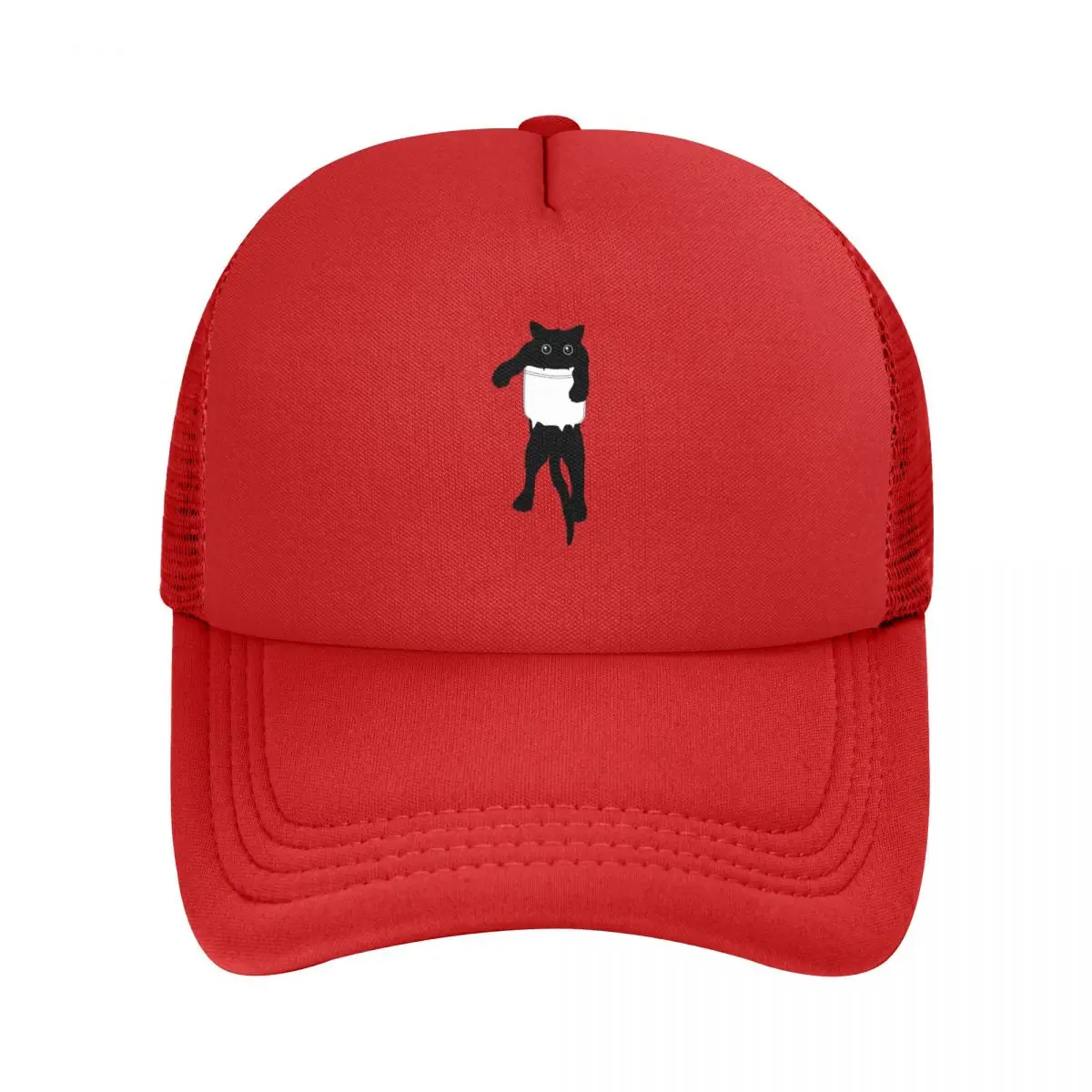Повесьте свободные бейсболки с черным котом и карманом в сетку модные Snapback