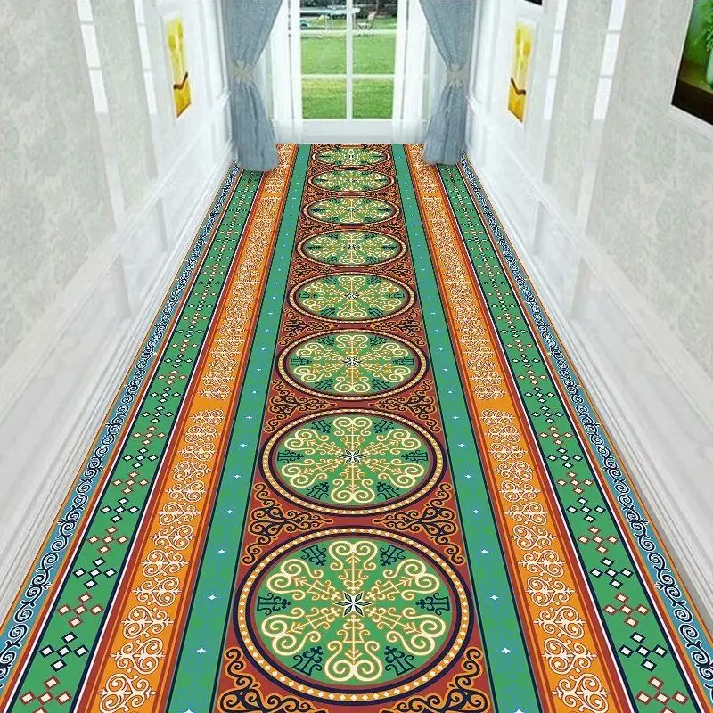 

Persian Style Printing Corridor Carpet Hallway Decor Aisle Long Runner Home Passageway Rug Washable Non-Slip Doorway Floor Mat