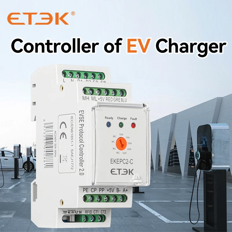 Контроллер ETEK Evse электронный протокол EPC Chontroller EV зарядная станция кабельная