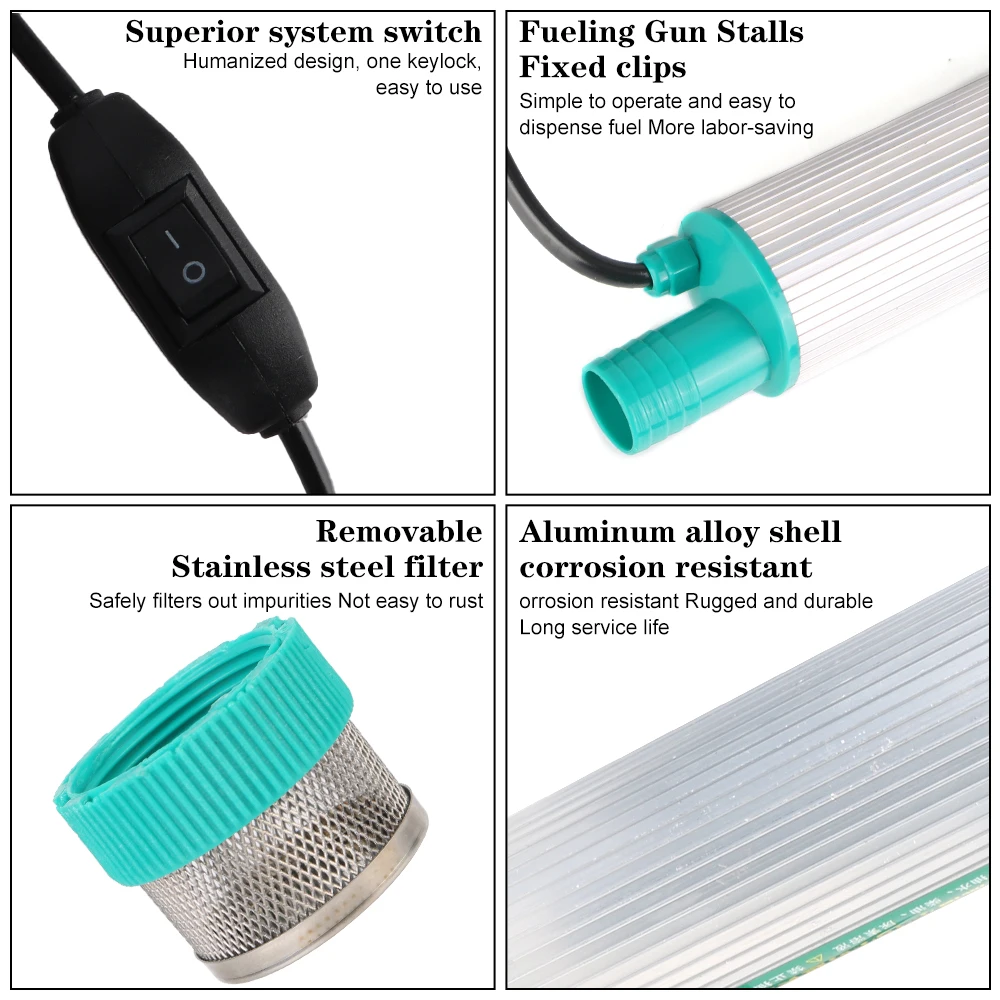 Погружной Электрический Насос Для Перекачки Воды Дизельного Топлива 12 В