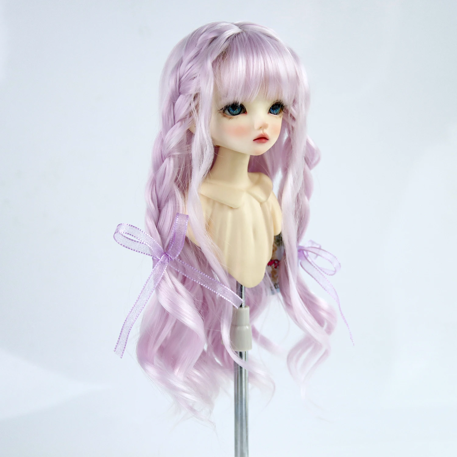 Парики для кукол 1/4 7-8 дюймов длинные вьющиеся волосы молочный шелк аксессуары BJD/