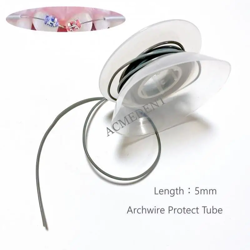 

Dental Orthodontic Archwire Elastic Tube Protective Sleeve Elastomeric Bumper Tubes Dentistry Professional Prevent Pollution