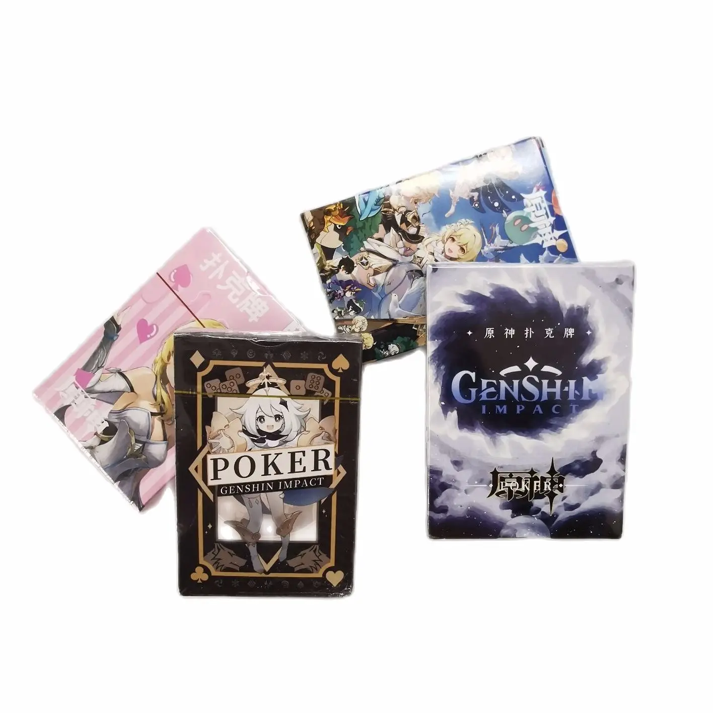 

Anime Cartoon Genshin Impact Cosplay Board Game Cards Kamisato Ayaka Yae Miko Hu Tao Hardcover Poker Toy Gift With Box