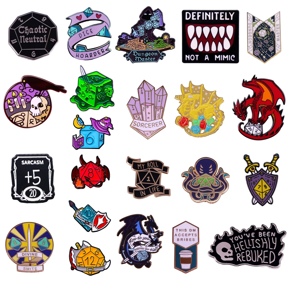 Эмалированная брошь в виде подземелья ассортименте