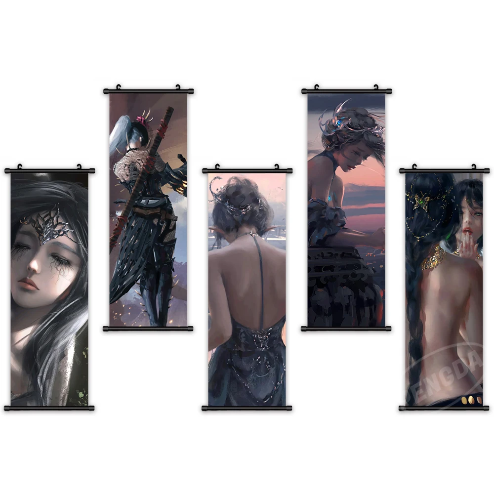 

Wall Artwork Ghost Blade Canvas Magic Mural Pictures Painting Printed Haiqinyan Poster Plastic Hanging Scrolls Home Decoration
