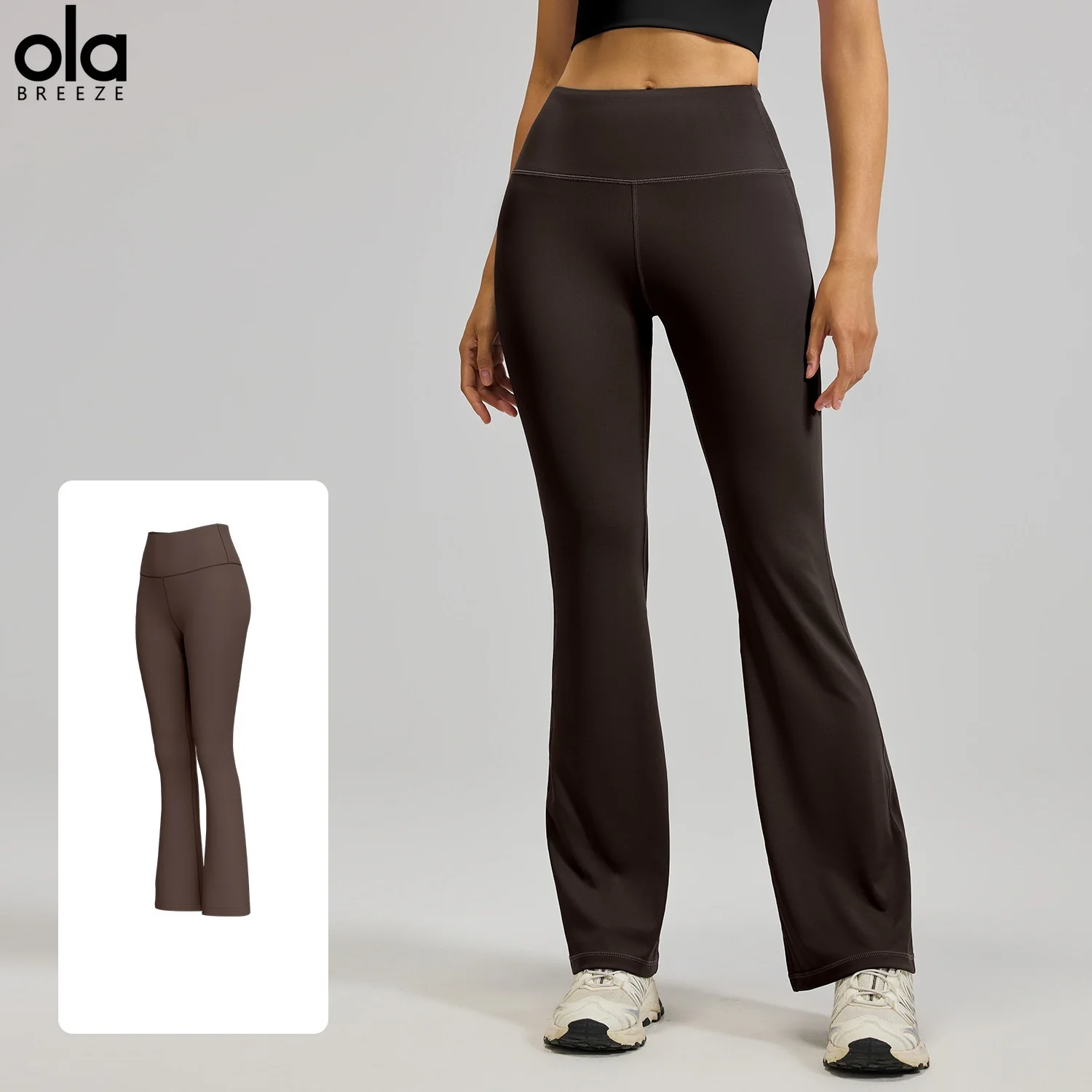 2026 Ola Breeze YOGA НОВИНКА: Расклешенные брюки для йоги с высокой талией для коррекции ягодиц и использования на улице для занятий пилатесом (art.: 3920db606f0cb) - 3920db606f0cb