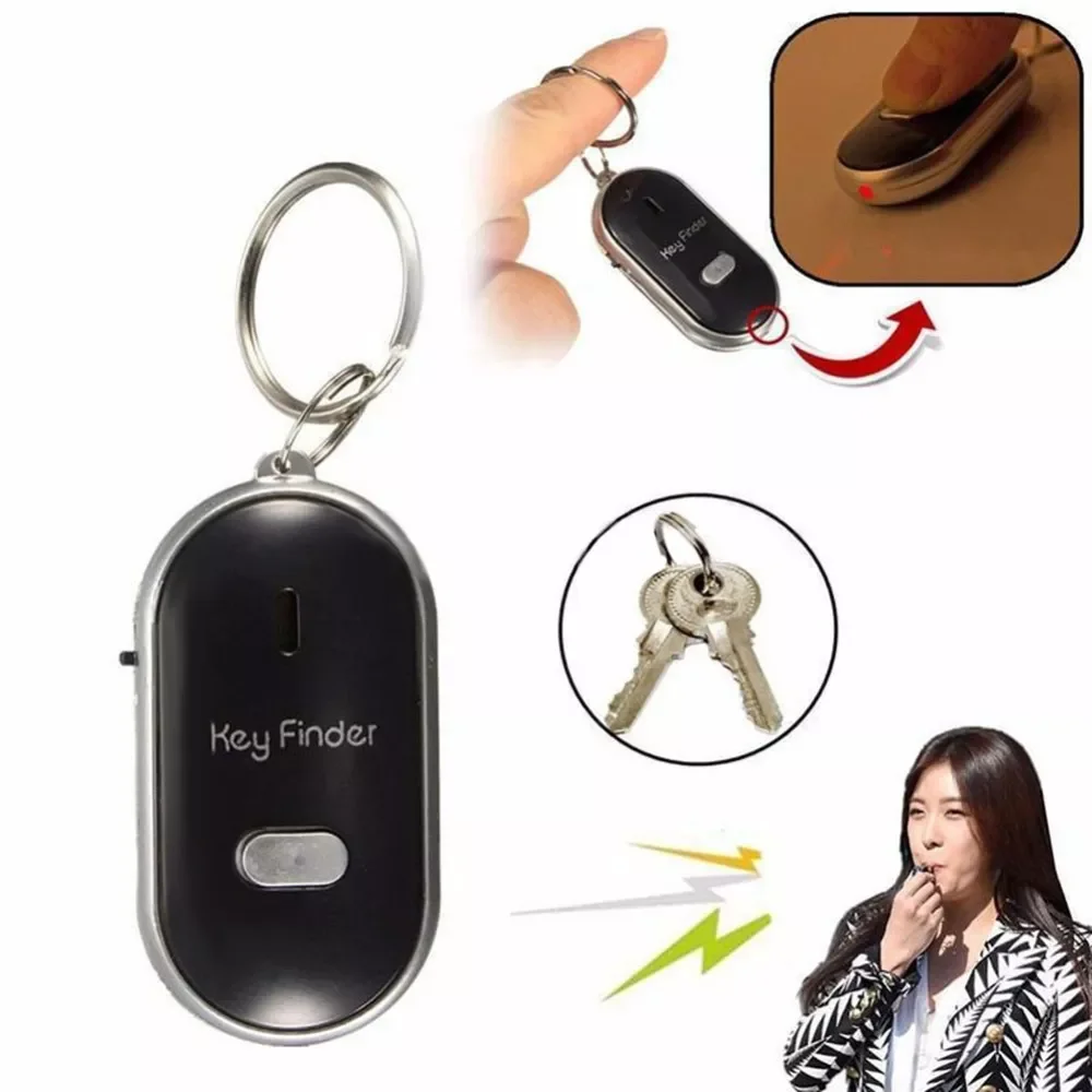 

Anti-Lost Alarm Key Finder Locator Keychain Whistle Sound LED Light Tracker Anti-Lost Device for The Elderly/Kid/Pet