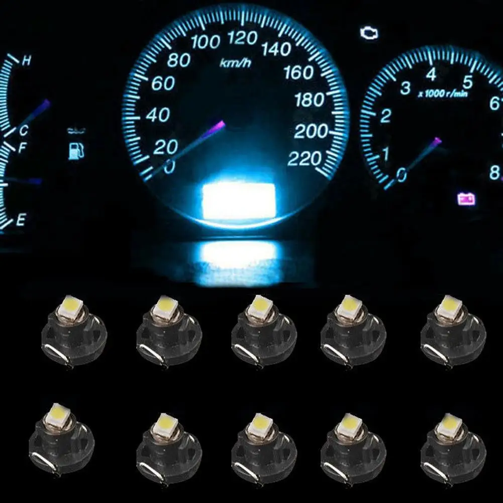 

10 шт., автомобильные клиновидные светодиодные лампы T4.2 1SMD